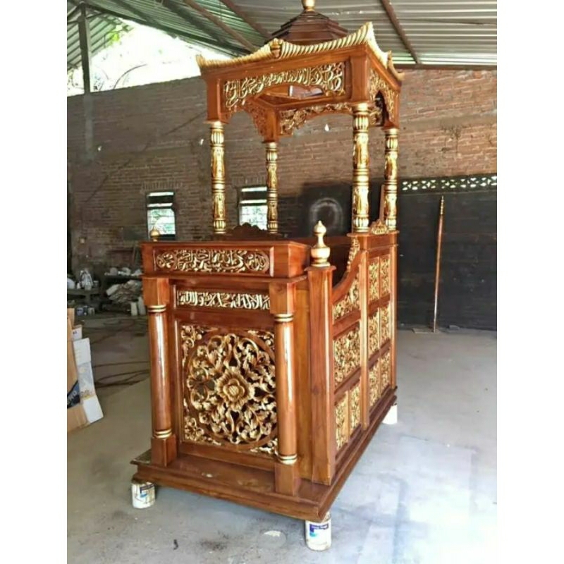 mimbar kubah jati termurah mimbar masjid kayu jati mimbar minimalis