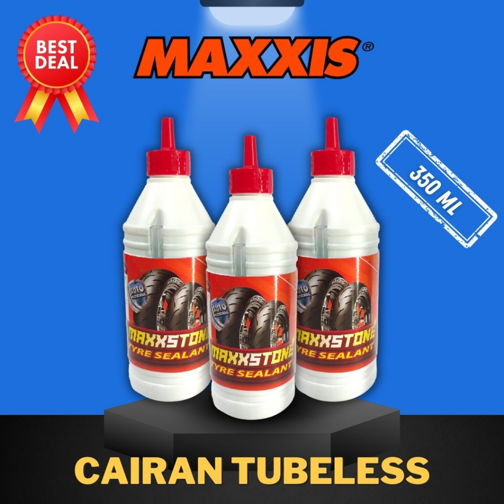 CAIRAN BAN TUBELESS MAXXSTONE 350ML / CAIRAN TAMPAL BAN / CAIRAN BAN TUBLES / CAIRAN TUBLESS / TAMPA