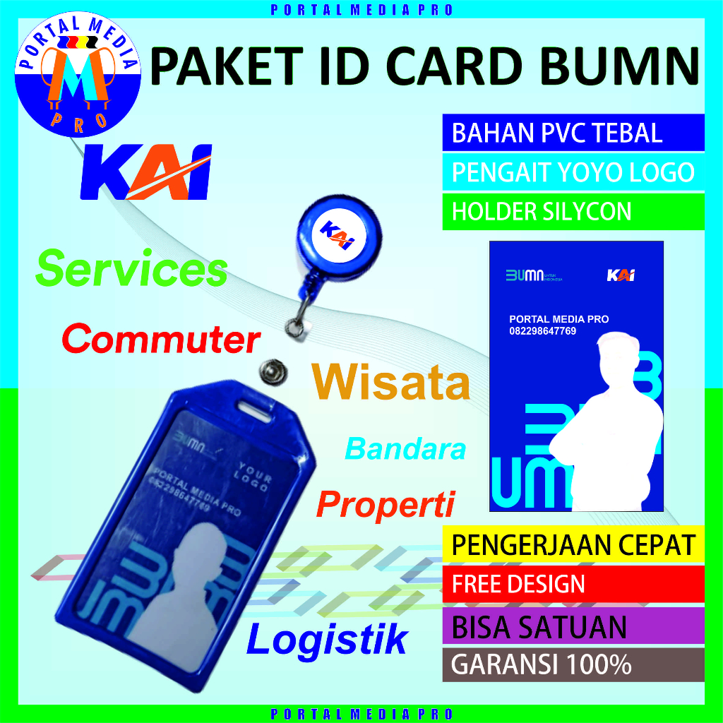 ID Card BUMN KAI Paket Holder Yoyo Logo