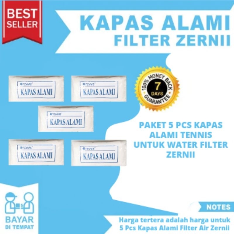 FYP Lagi Viral Dapat 5 Pcs Geratis Ongkir Bisa COD Kapas Alami Tennis Tanpa Bahan Pengawet Kapas Untuk Water Filter Air Zernii Saringan Air Kotor Saringan Air Sumur Air Berlumpur Air Bau Air Berkerak Humidifier Air Kapas Serba Guna Putih Berserat