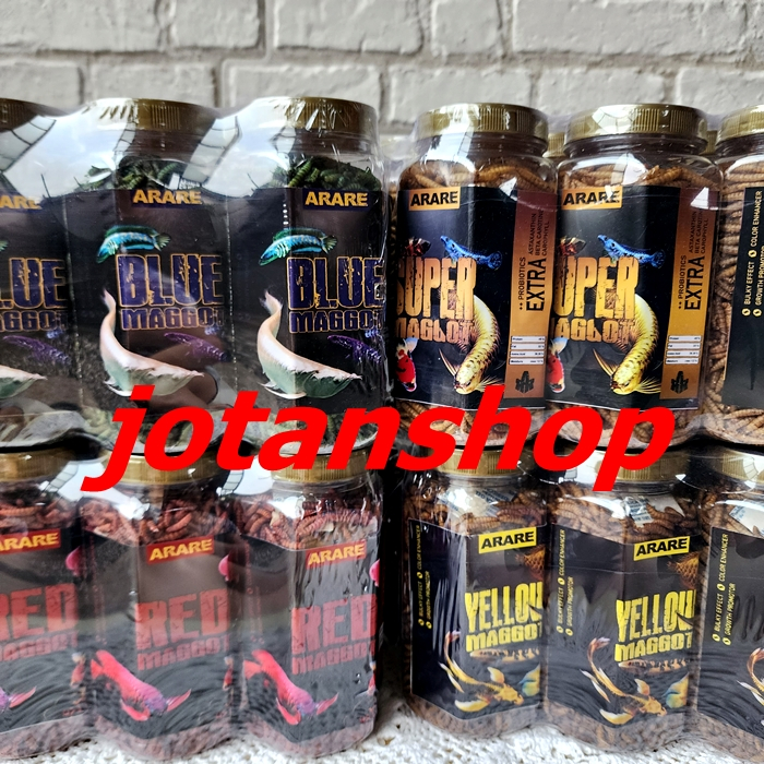 ARARE super maggot series BSF larva kering pakan makanan ikan koi predator