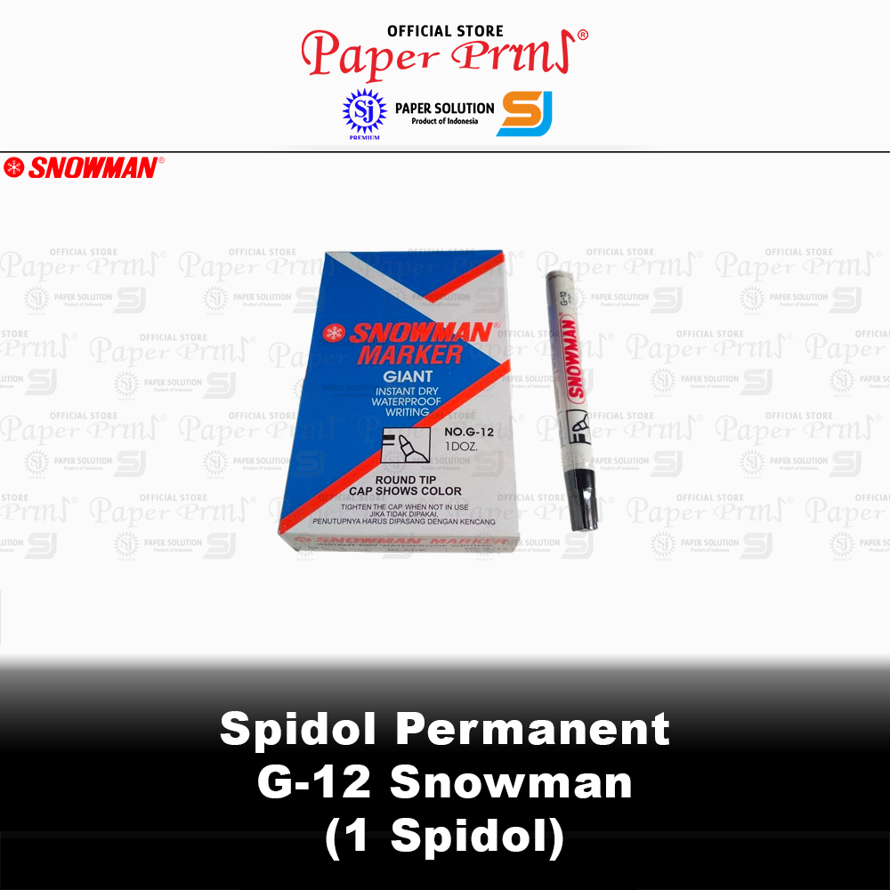 

Permanent Marker Spidol G-12 Snowman - 1 Spidol