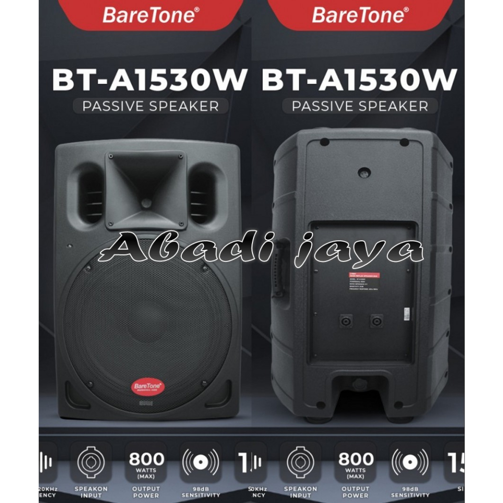 speaker pasif baretone bta 1530w bta1530w 800 watt 1 buah