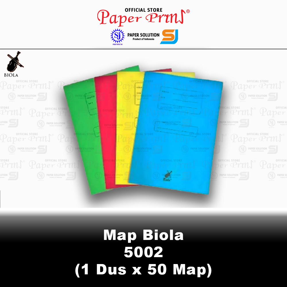 Map Kertas Biola 5002 Hijau Merah Biru Kuning