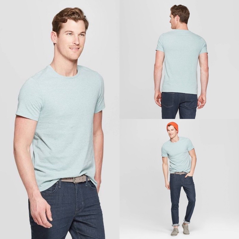 Kaos Cowo Goodfellow & Co T-Shirt Pria Tosca dan Misty Blue