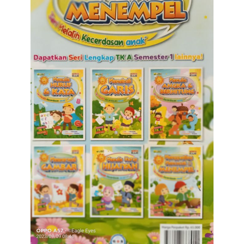 Buku Gos paket isi 6 biji. kurikulum merdeka terdiri dari Paket TK A semester 1 dan 2 Paket TK  B se