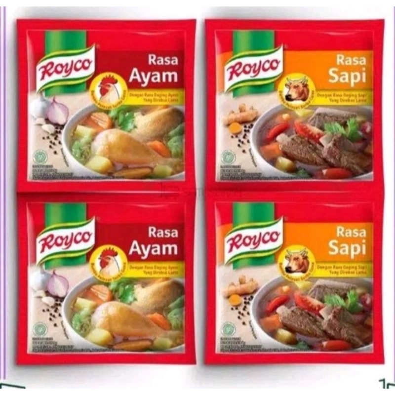 

Royco kaldu rasa ayam / sapi 1 renceng isi 12