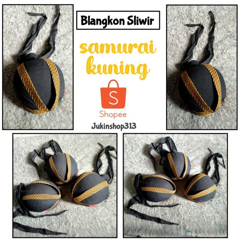 Blangkon Sliwir Jogja Samurai Kuning Dewasa/Blangkon Jogja Sliwir Samurai Kuning