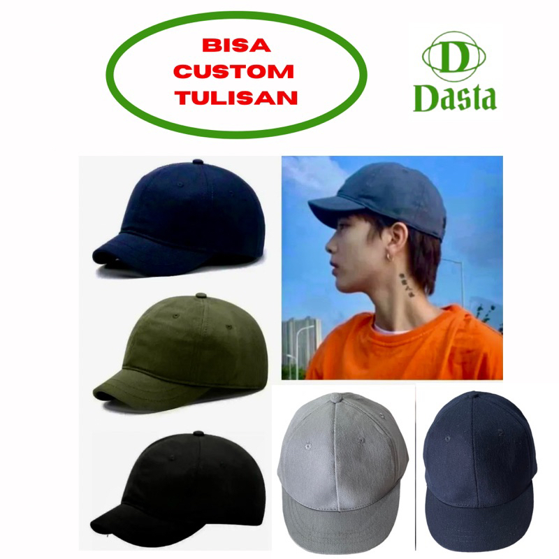 topi  lidah pendek / topi polos/ topi baseball lidah pendek