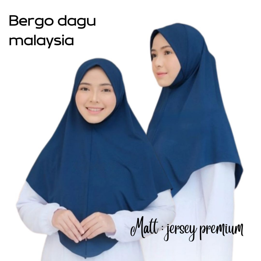 Khimar Malaysia Dagu Syar'i Jersey Premium | Khimar instan Dagu  | Hijab  Dagu Malaysia | Jilbab Mal