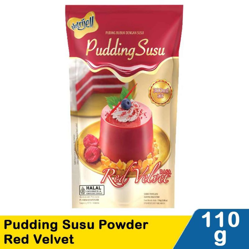 

Nutrijel pudding susu Red velvet 110g