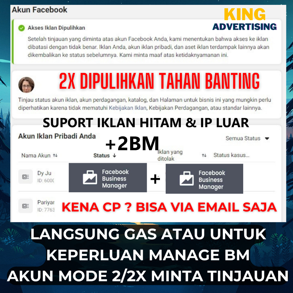 Fb Ads Dipulihkan 2x V2 Mode 2 Reinstated +2 BM