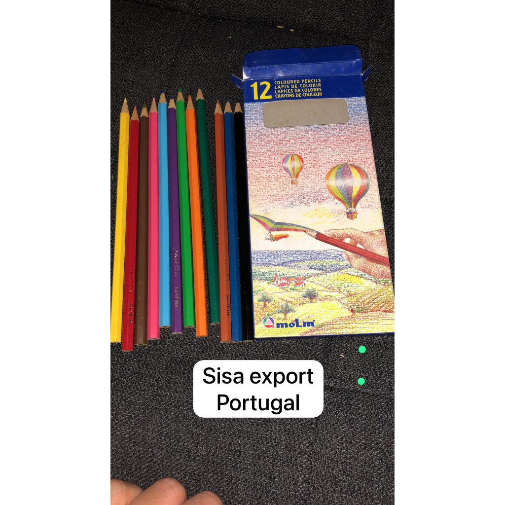 

pensil warna molin sisa export portugal 12 warna made in indonesia