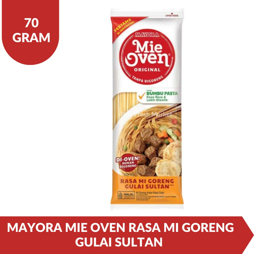 

Mayora Mie Oven Rasa Mi Goreng Gulai Sultan 70 Gram