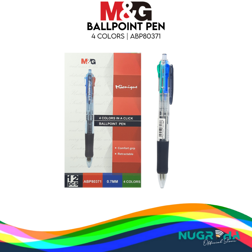 

M&G Ballpoint Pen Pena Pulpen 4 Warna ABP80371