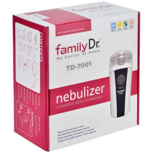 FamilyDr - Nebulizer Ultrasonic TD-7001/Nebulizer Ultrasonic Portable