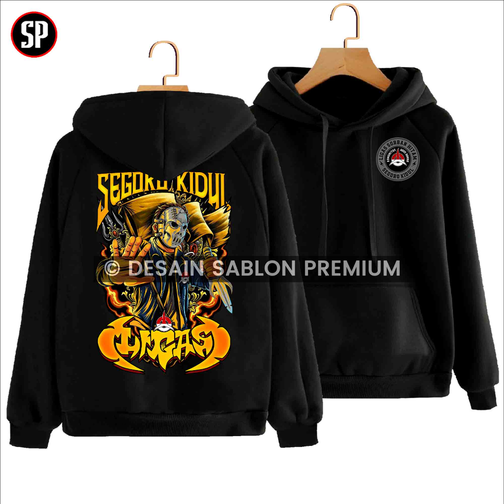 Hoodie LIGAS SEGORO KIDUL Sorban Hitam Komando Sektor Selatan - Alap-alap Samber Nyowo - Kaos Pagar 
