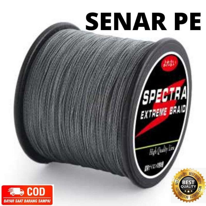 Tali Senar Benang Pancing PE Kuat Murah Anti Kriting 300-500m BISA COD Extreme Braid Soloplay Spectr