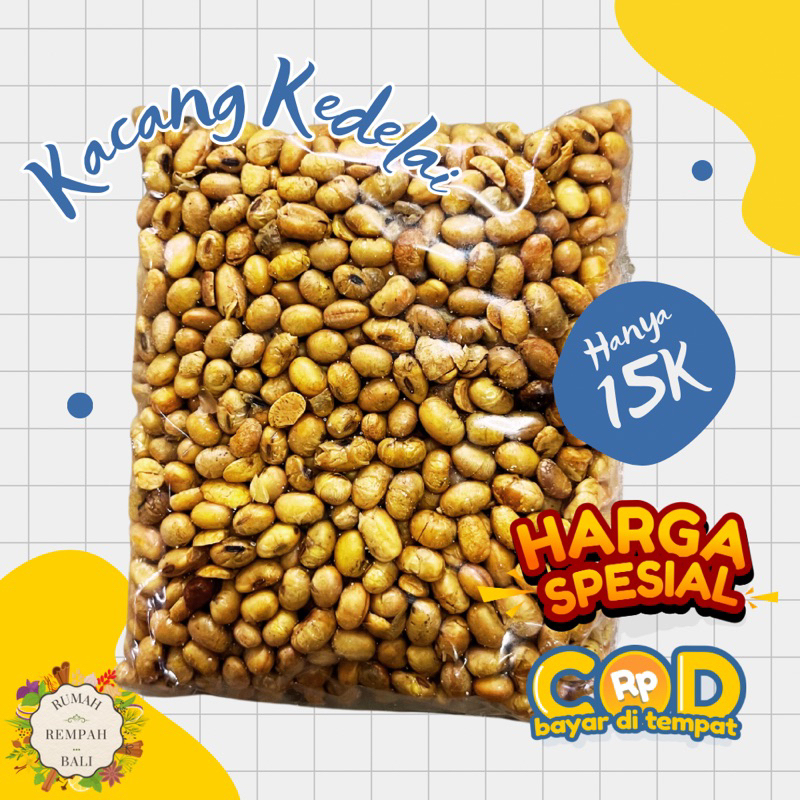 

Kacang Kedelai Goreng Gurih Asin Renyah / Kacang Kupas Kedelai Matang