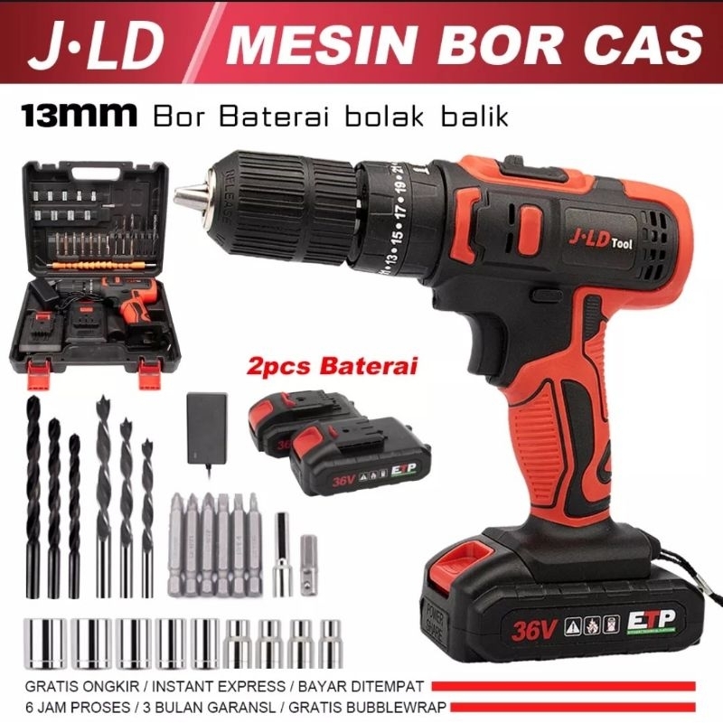CANGGIH CORDLESS DRILL JLD 36V MESIN BOR BATERAI JLD 36V
