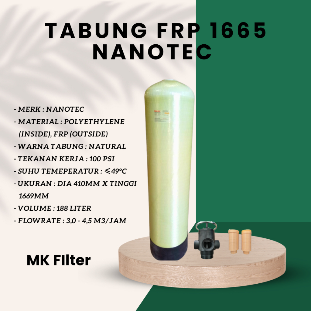 TABUNG FRP 1665 NANOTEC / Tabung Filter Air