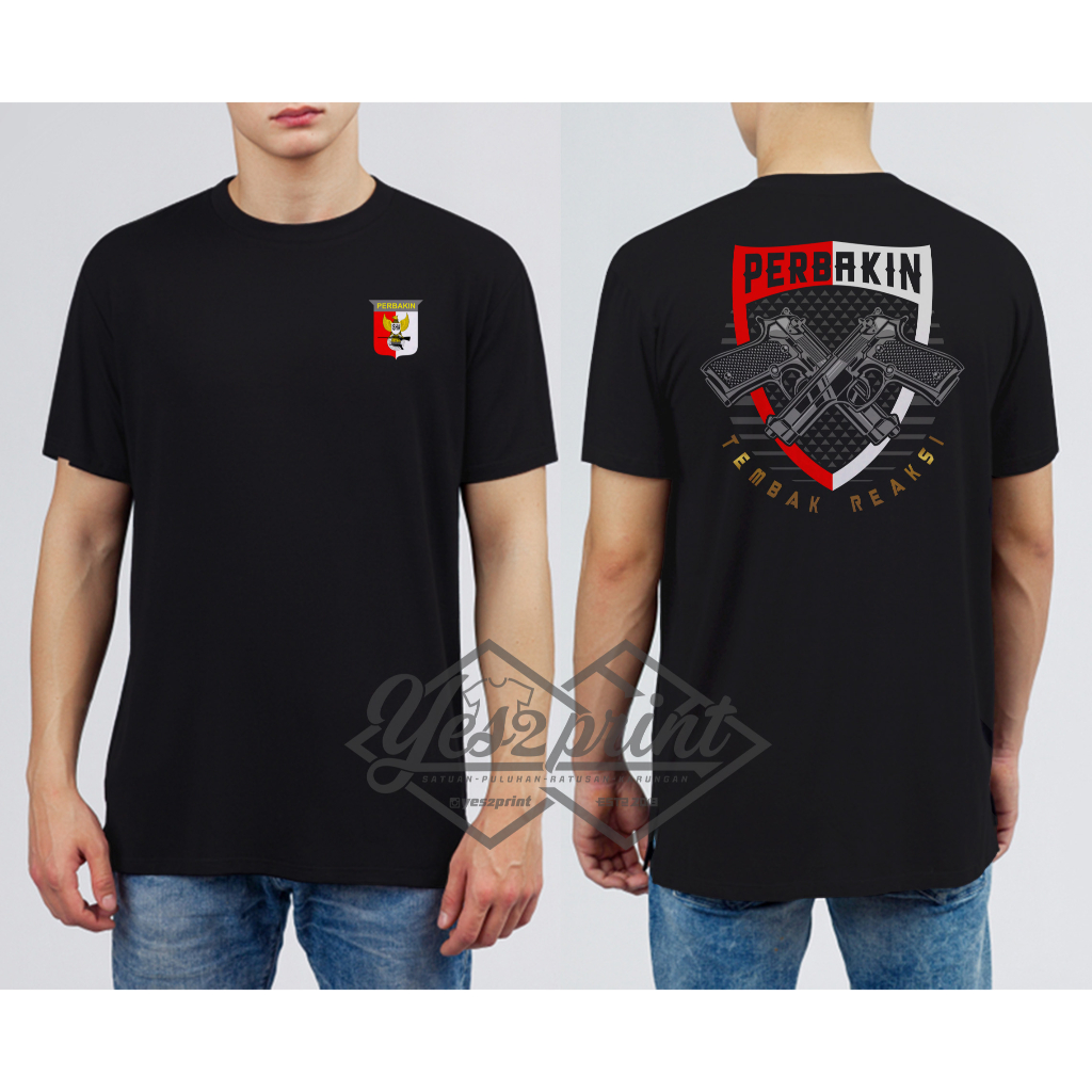 Kaos Perbakin Tembak Reaksi Cotton combed