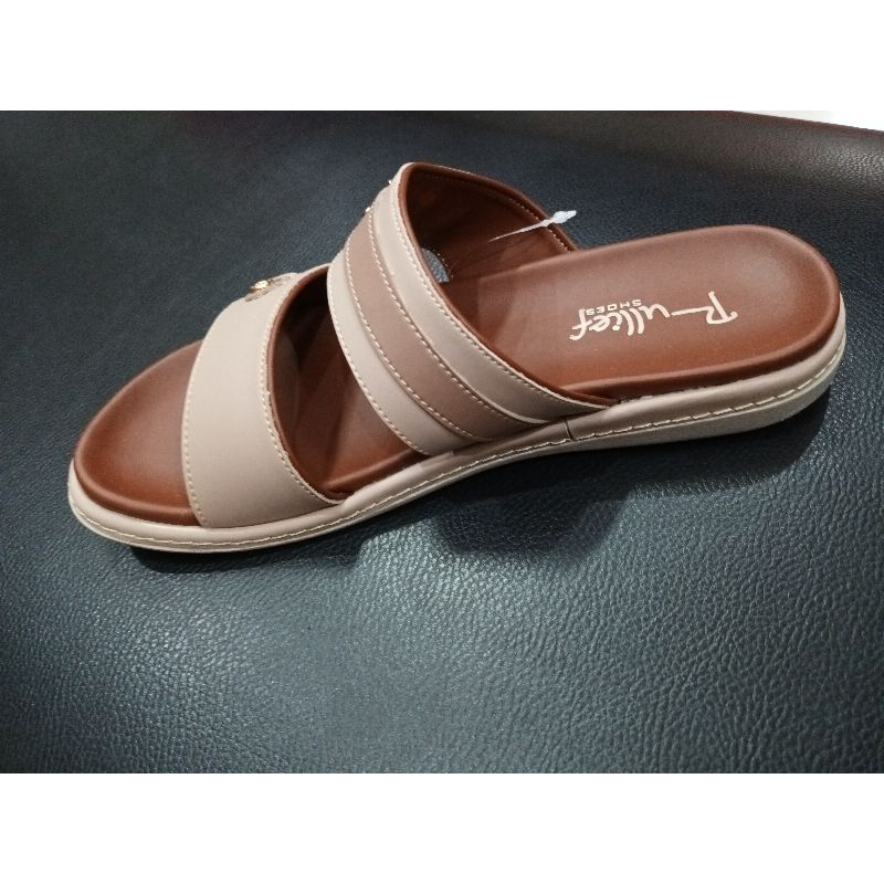 Rullief FAB 260 Sandal Slip Premium Wanita Sandal Selop Fashion Warna Cream