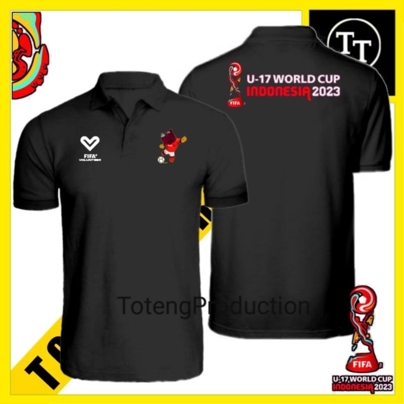 tshirt polo kerah shirt PIALA DUNIA INDONESIA u17  u 17 2023 pria wanita