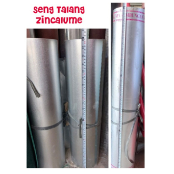 Seng Talang 120cm Zincalume Galvalum Anti Karat METERAM 0,3MM 0,35MM