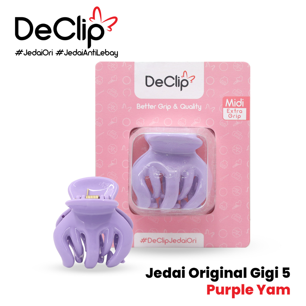 Jedai Bangkok Declip Original Gigi 5 ukuran 5cm Warna Ungu