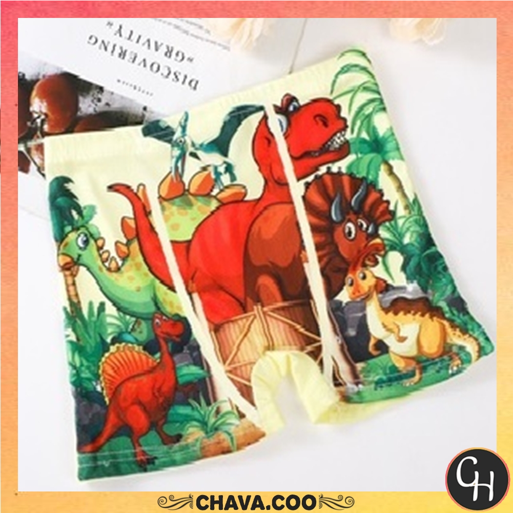 CHAVA | CP8542 Celana pendek Boxer Anak Laki laki cowok motif kartun animal hewan dinosaurus lucu