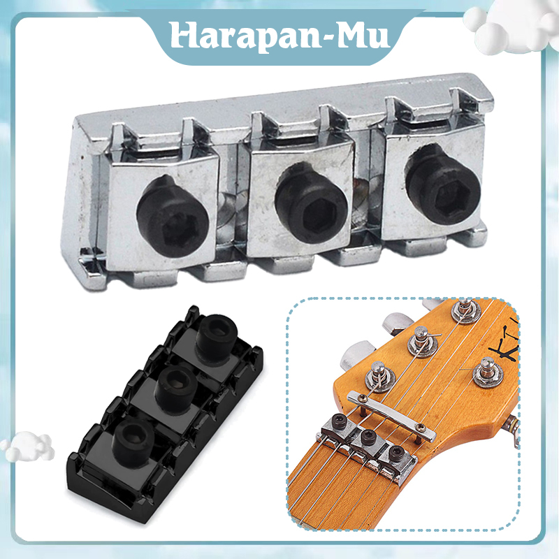 Nut Tremolo Locking 6 String Nut Locking Gitar Chrome Lock Nut Gitar 43mm String For Electric Guitar