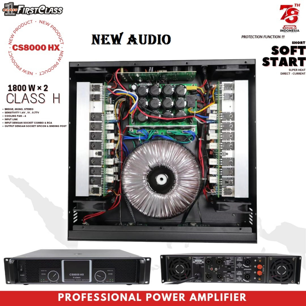 power amplifier firstclass cs 8000 hx cs8000 hx cs8000hx class h 3600w