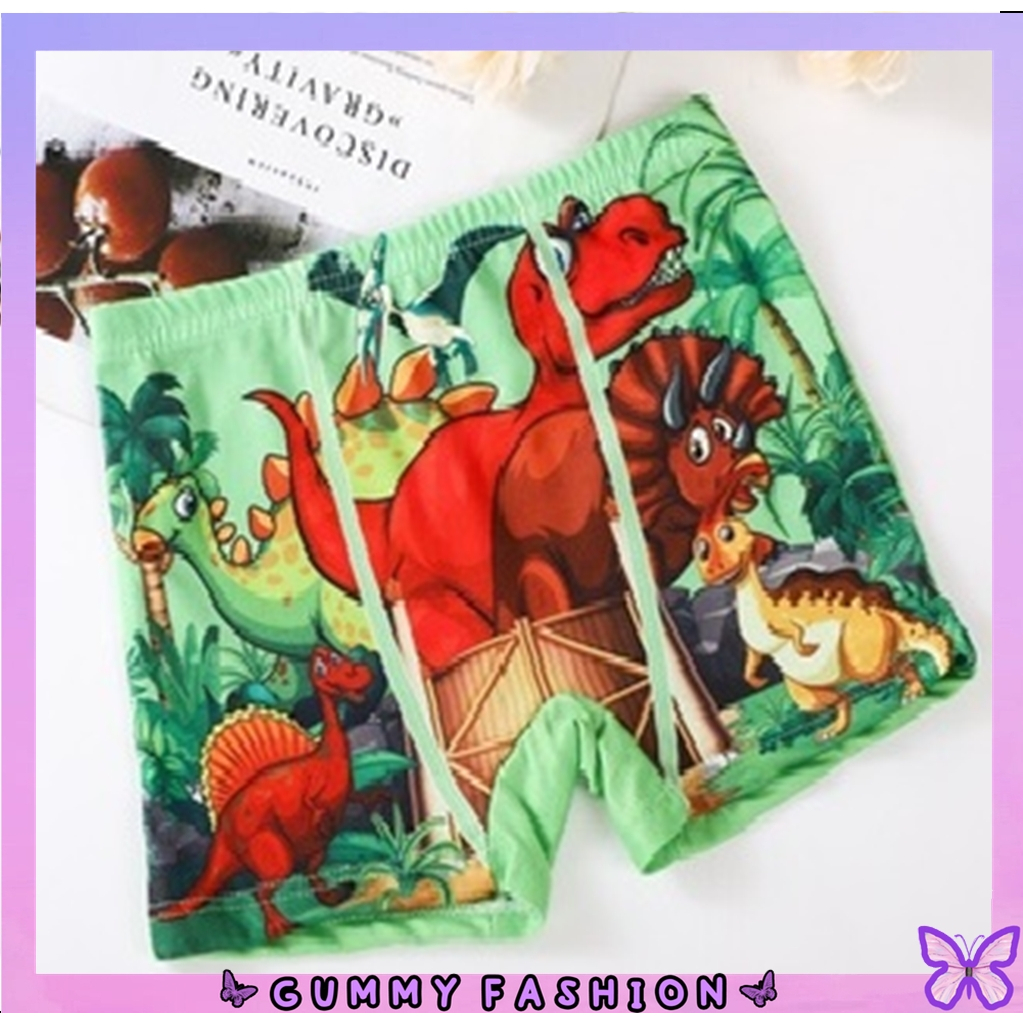 •GUMMY• CP8542 Celana pendek Boxer Anak Laki laki cowok motif kartun animal hewan dinosaurus lucu