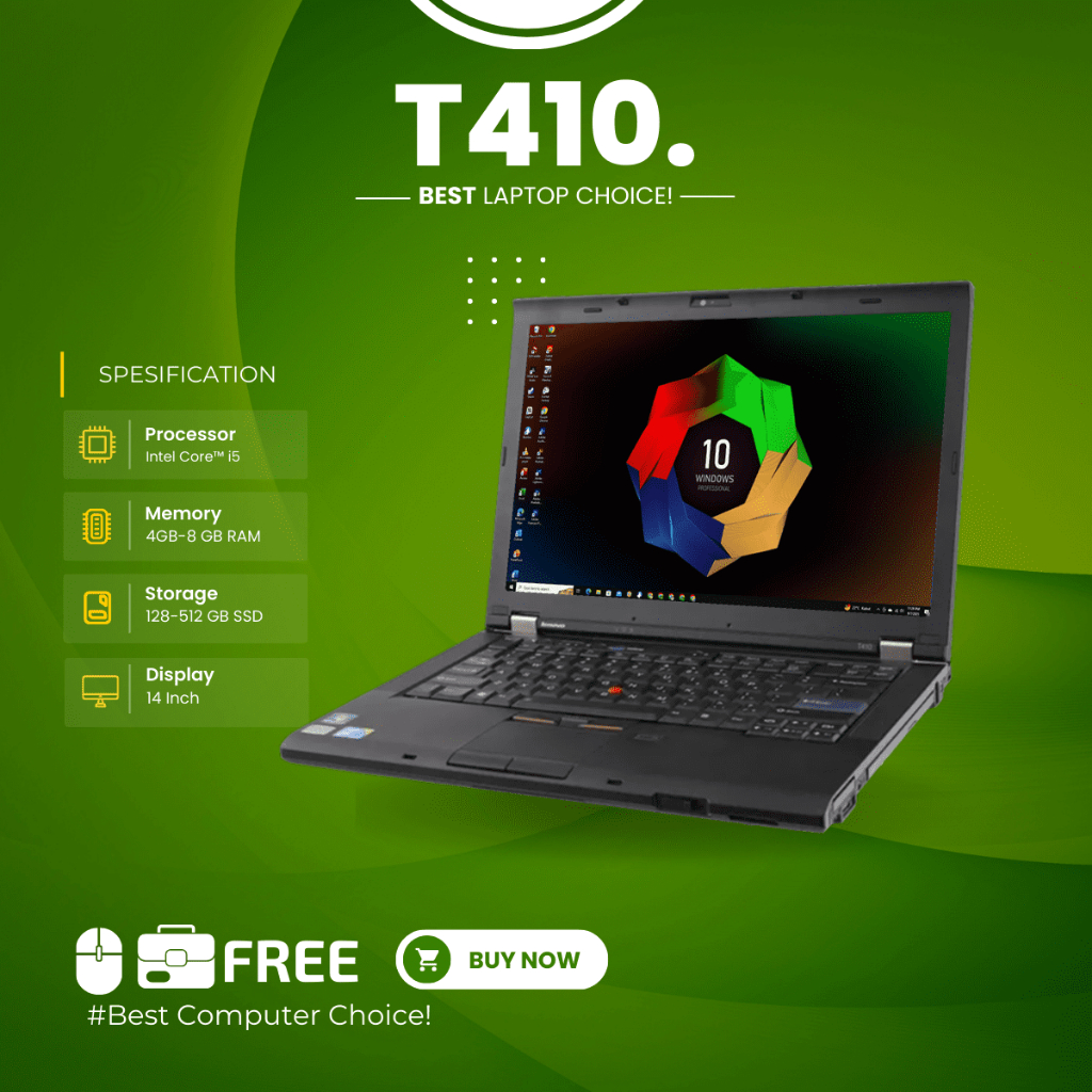 Laptop Lenovo Thinkpad T410 Core i5 - Second Bergaransi