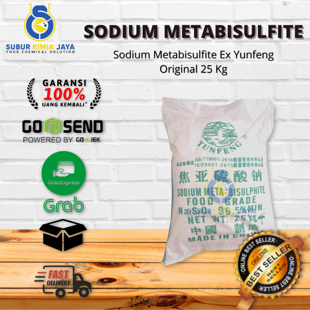 

Sodium Metabisulfite Ex Yunfeng 25 kg KHUSUS GOJEK