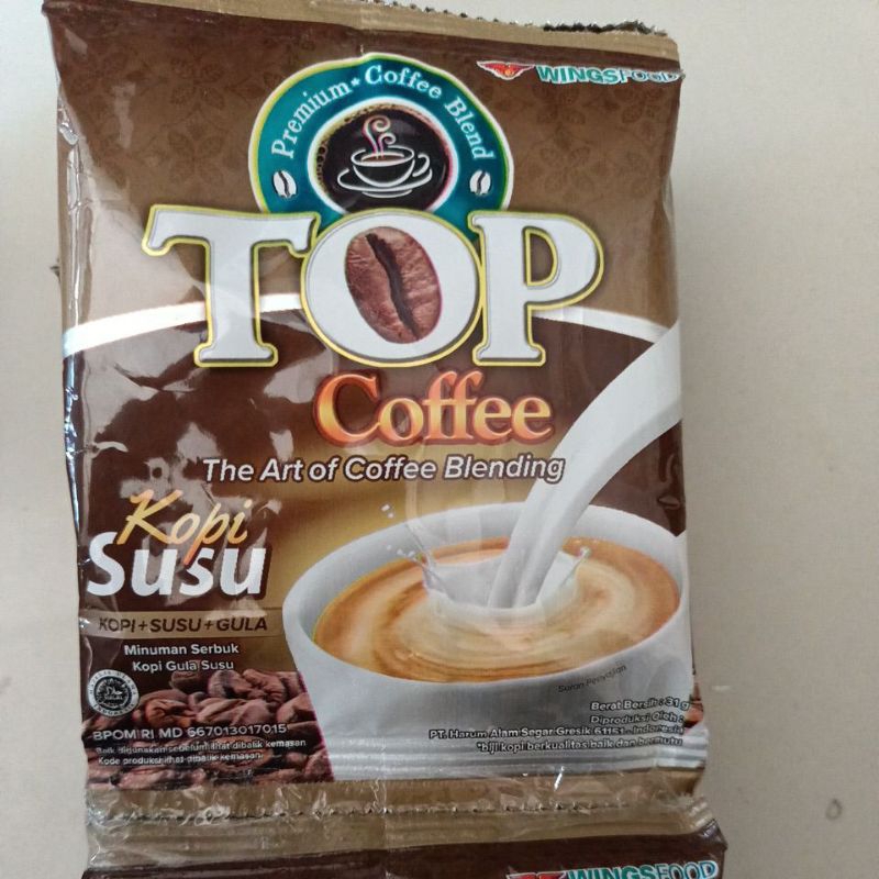 

top coffee kopi + susu + gula