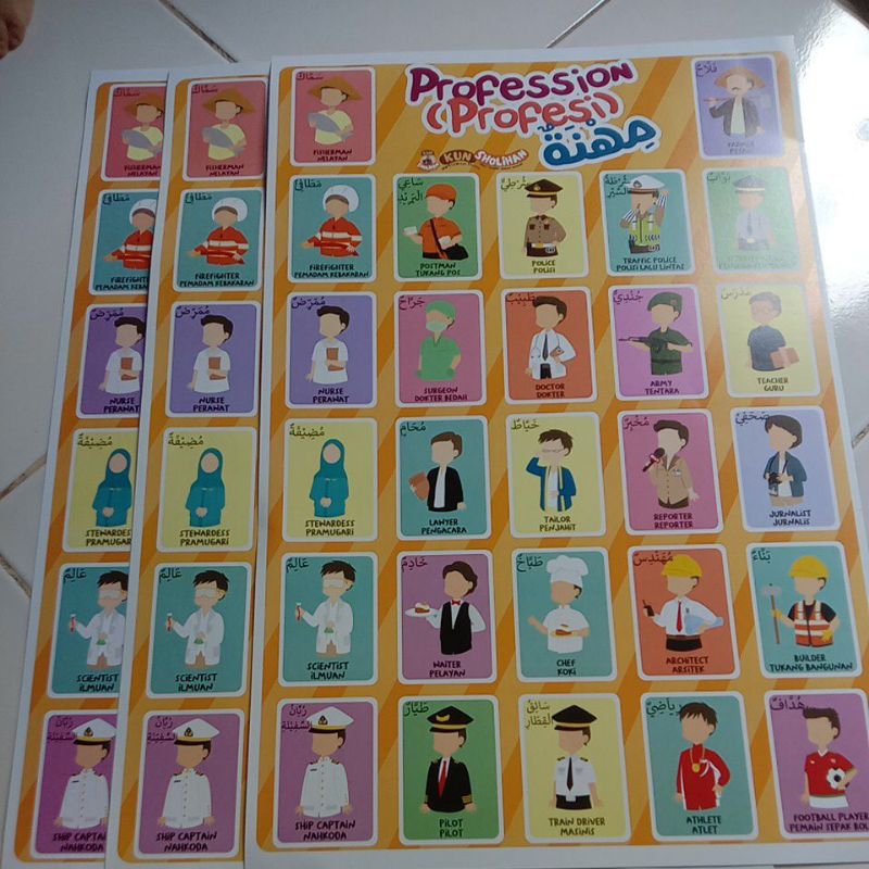 Poster edukasi anak poster profesi