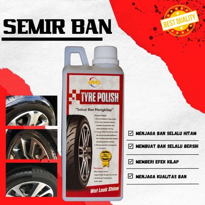 Semir Ban Motor Mobil Mengkilap Dan Kinclong Tahan Lama, Solusi Ban Mengkilap