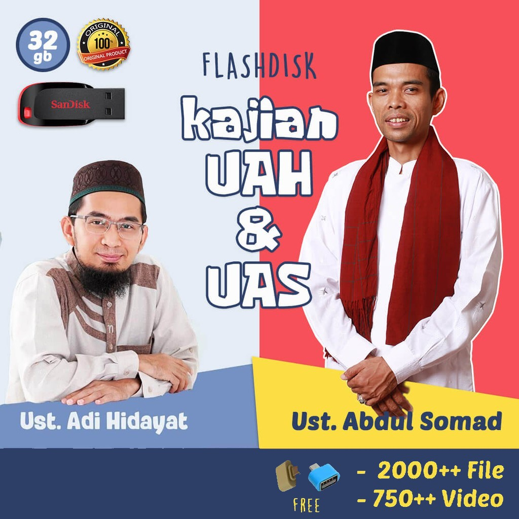 Flashdisk Ceramah Ustadz Adi Hidayat & Ustadz Abdul Somad