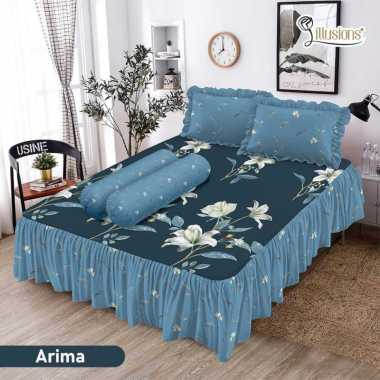 Bedcover Illusions Rumbai Motif Full King Ukuran 180x200 Cm