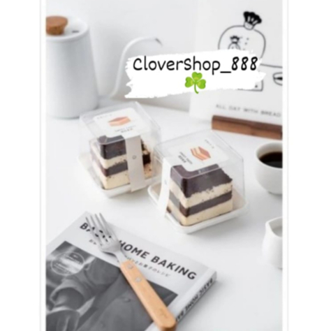 10Pcs Korean Mika Kue Potong / Kotak Dessert / Kue Potong Premium Box / Dus Mika Dessert Tiramisu Sl