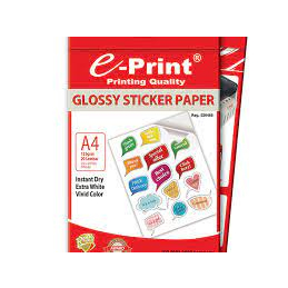 

Kertas Sticker Glossy E-print A4 135 gsm ( pack )