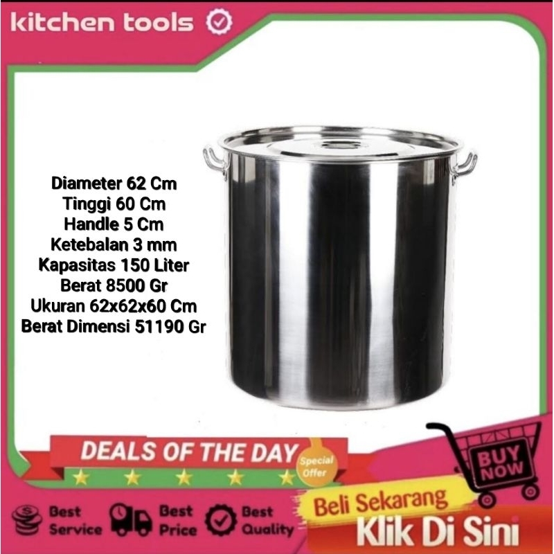 Panci Stok Pot 60 cm 150 Liter