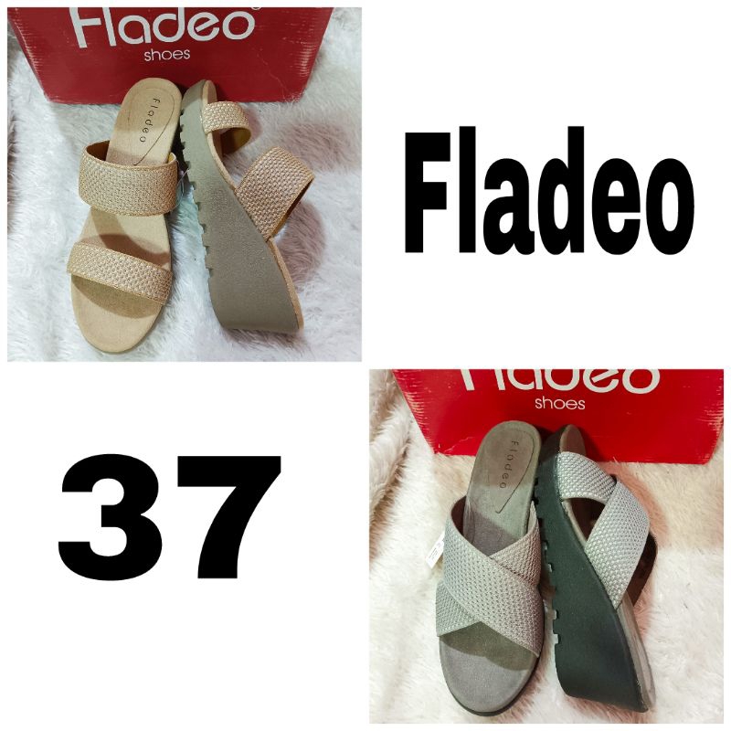 FLADEO 37 sandal by Matahari Dept store heels hak abu grey pesta wanita sendal high hels import high