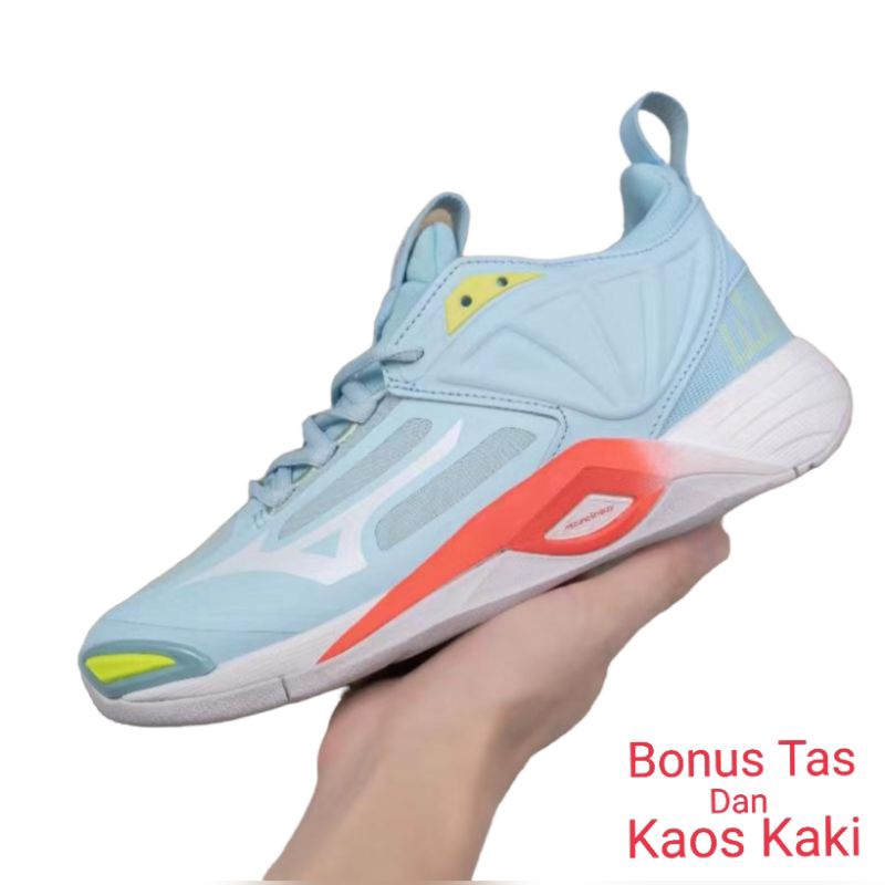 SEPATU VOLI WANITA TERBARU/SEPATU VOLI MIZUNO WAVE MOMENTUM WANITA SUPER PREMIUM/SEPATU VOLI WANITA/