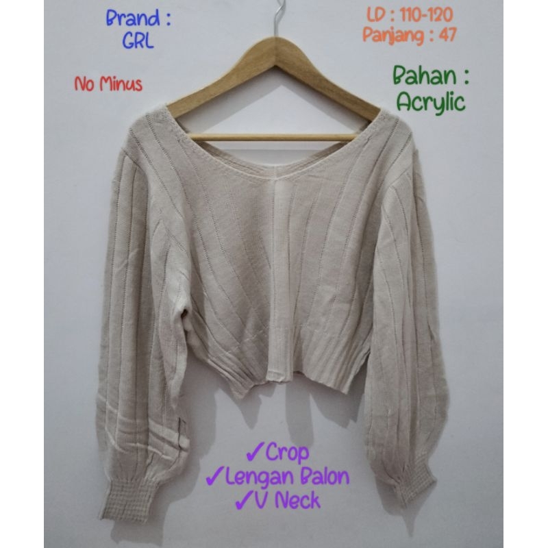 Sweater Crop Balon GRL
