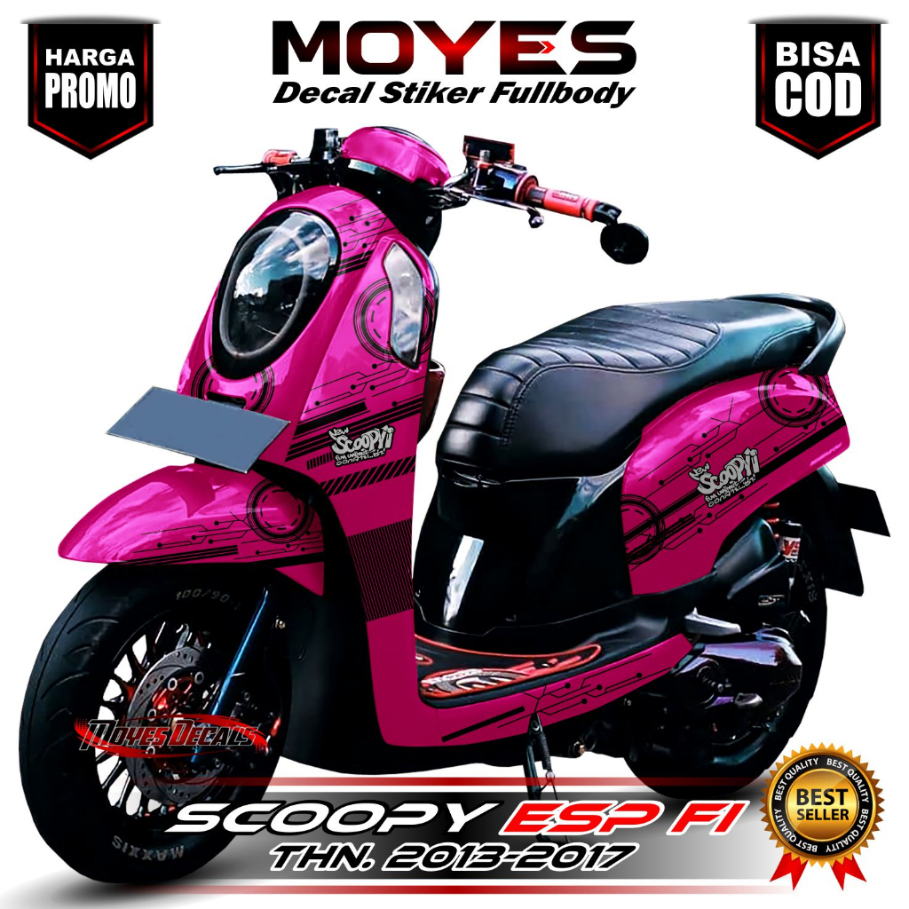 Decal Scoopy Esp 2013 / Stiker Scoopy FI 2014 / Stiker Perekat Motor Scoopy Esp FI 2015 2016 2017 Fu