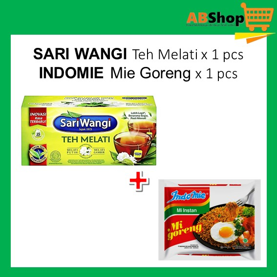 

SARIWANGI Teh Melati 25pcs x1 + INDOMIE Goreng x1