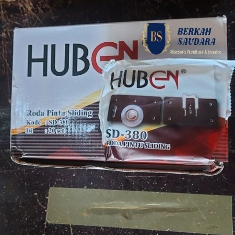 roda pintu sliding HUBEN SD-380 D // roda almari pintu sliding HUBEN SD-380 (1BOX ISI 20SET)